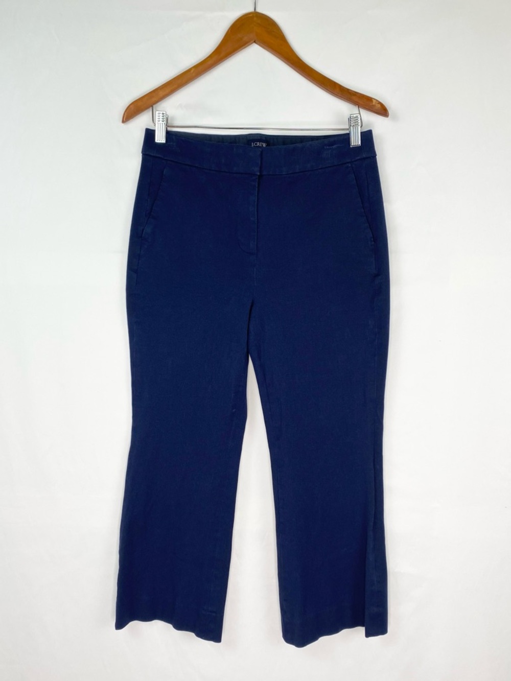 J.Crew Kelsey Flare Pants in Navy Size 6 High Rise Stretch Ankle‎